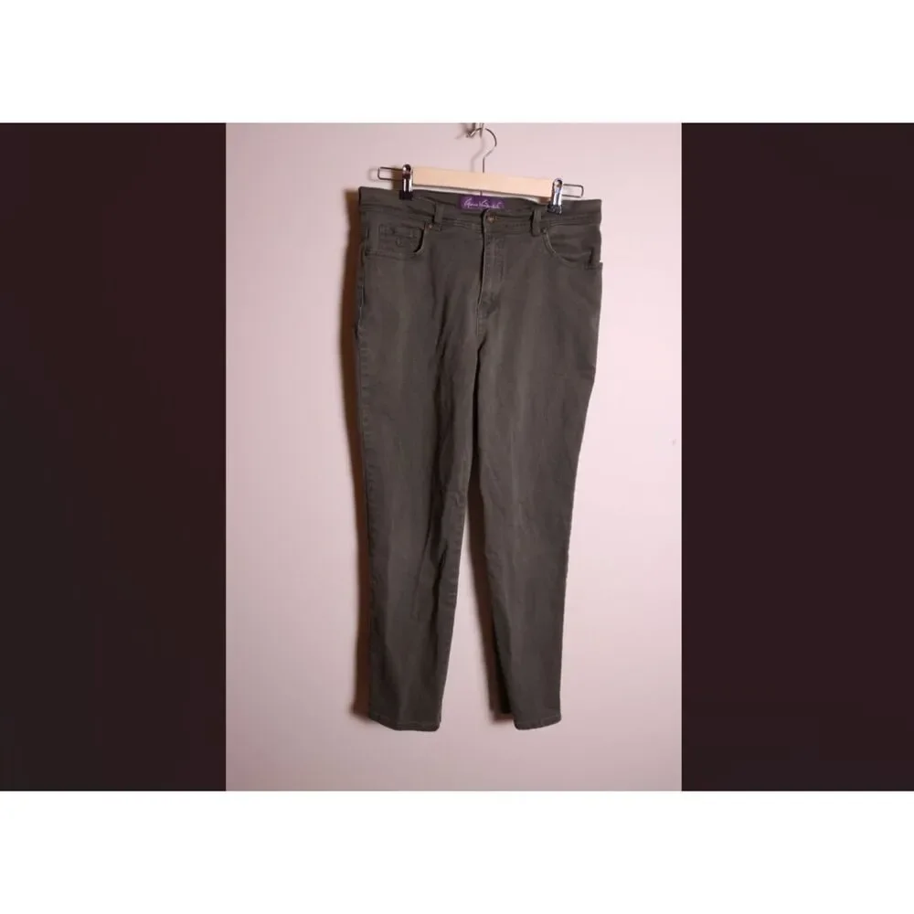Gloria Vanderbilt Amanda Jeans – Dark Green, Size 10 Short, Straight Leg - Picture 2 of 7